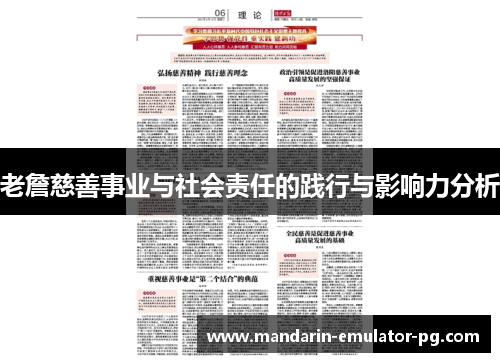 老詹慈善事业与社会责任的践行与影响力分析 老詹慈善事业与社会责任的践行与影响力分析
